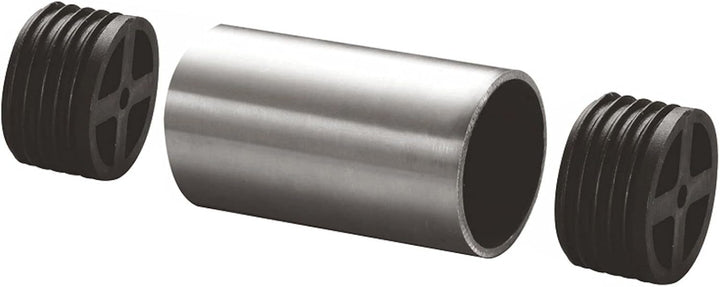 5 x Edelstahl V2A Verbinder, Verbindungsstück, gerade, inkl. 2 Adapter für Holzhandlauf Ø 42 mm 5 Ve