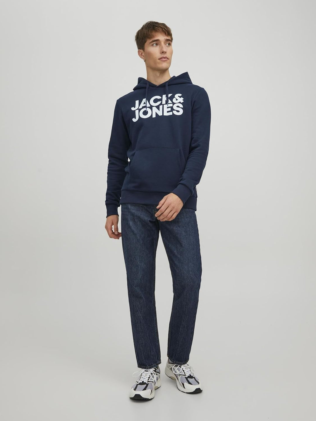 JACK & JONES Herren Jjecorp Logo Sweat Hood Noos Kapuzenpullover XS Navy Blazer, XS Navy Blazer