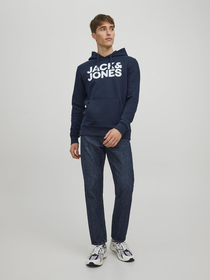 JACK & JONES Herren Jjecorp Logo Sweat Hood Noos Kapuzenpullover XS Navy Blazer, XS Navy Blazer