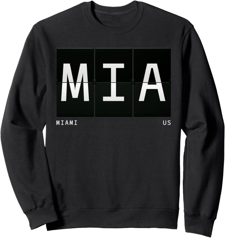 MIA Miami Florida US Retro Flughafen Code Reisegeschenk Sweatshirt