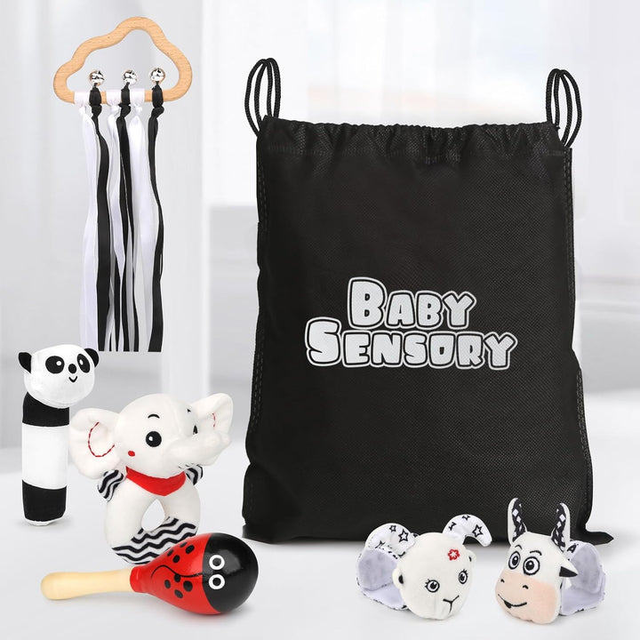 Joyreal Schwarz Weiss Spielzeug Baby 0 3 6 Monate, 13PCS Sensory Kontrast Spielzeug, Kontrastkarten,