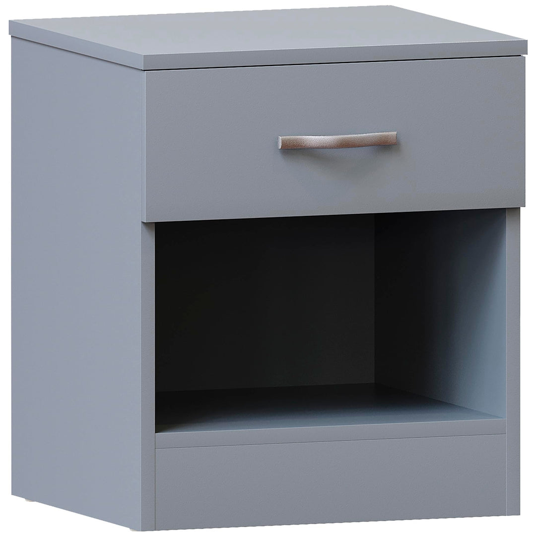 Vida Designs Riano Nachttischkommode, Holzwerkstoff, Grau, H 47 x W 40 x d 36