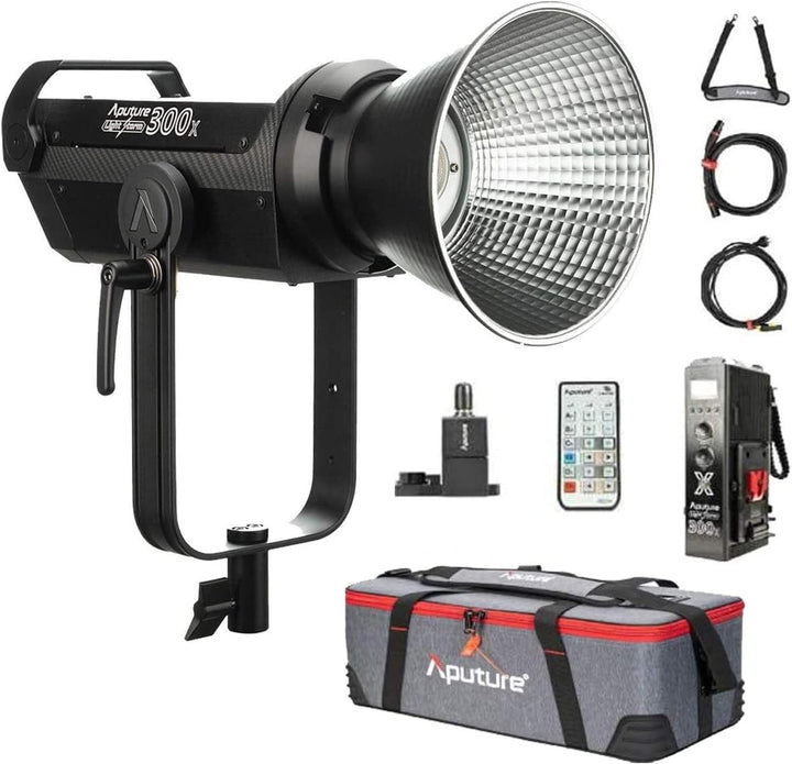 Aputure 300X (V-Mount) LED Video Licht,Bi-Farbe 2700–6500K,Sidus Link App,Eingebaute Beleuchtungseff