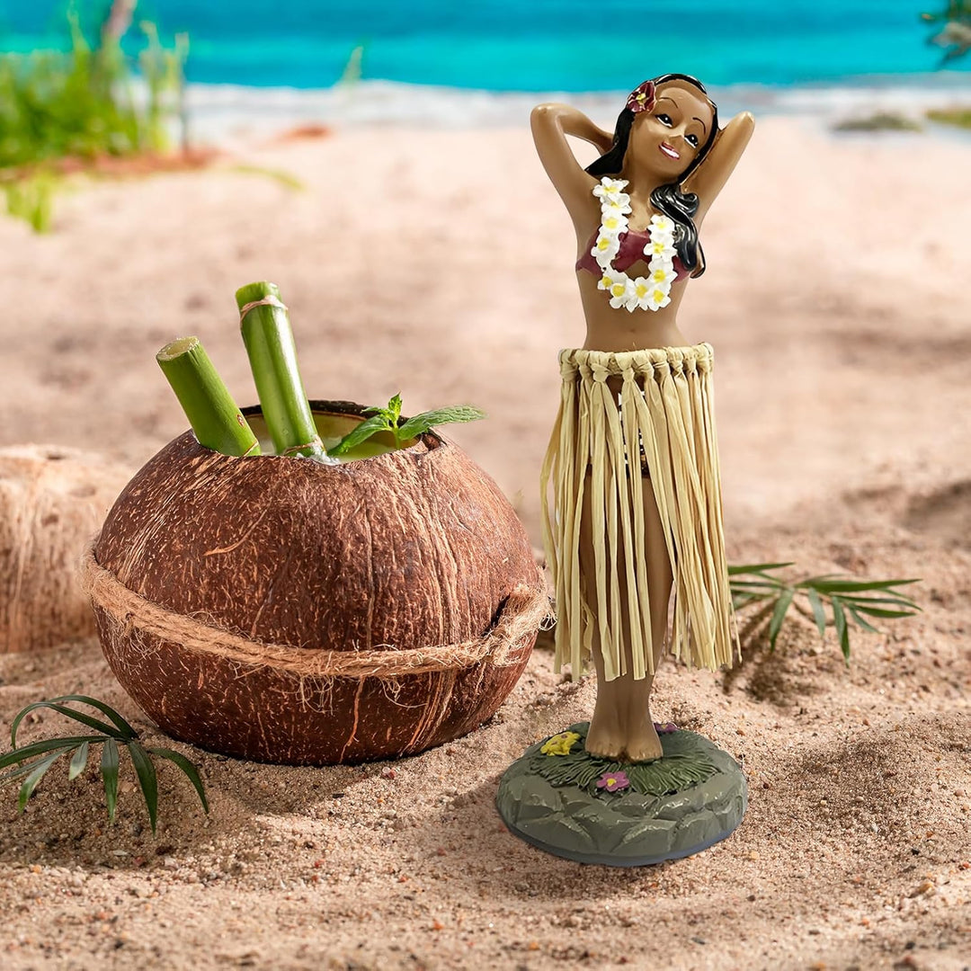 Baoblaze Hawaiianische Tänzerin Auto, Mini Hawaiian Dashboard Doll, Hawaii Hula Girl Posing, Hawaiia