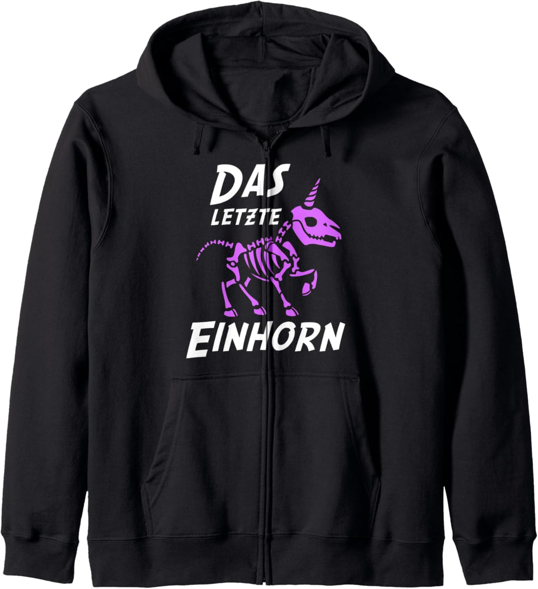 Das letzte Einhorn, Statement,lila Einhorn,Skelett Kapuzenjacke