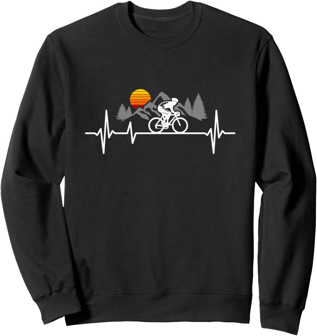 Fahrrad Herzschlag Radfahrer Rennrad Sweatshirt