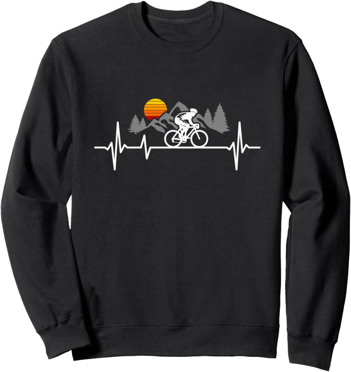 Fahrrad Herzschlag Radfahrer Rennrad Sweatshirt