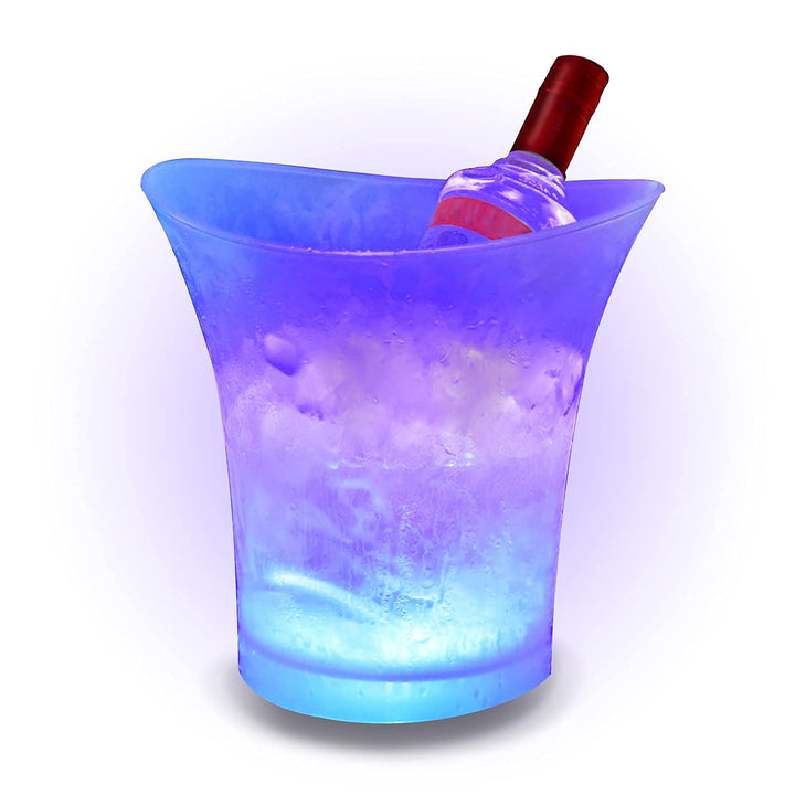 SMETA LED Eiskübel, Sektkühler LED,5L LED Eiseimer, Zum Kühlen von Champagner, Wein, Getränke, Bier,