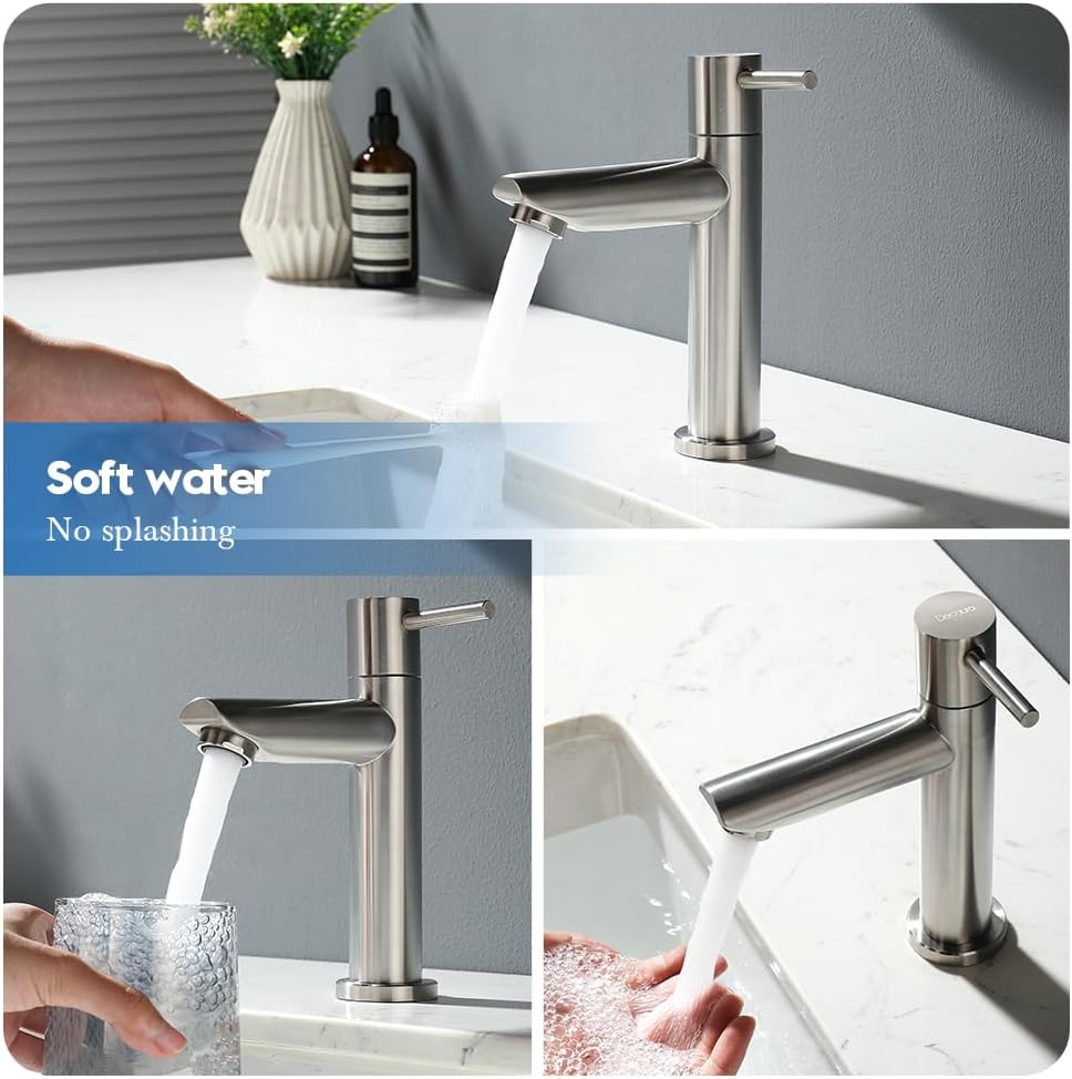 Decaura Kaltwasserhahn Gäste WC Wasserhahn Bad nur Kaltwasser Einhebelmischer Waschbecken Armatur Wa