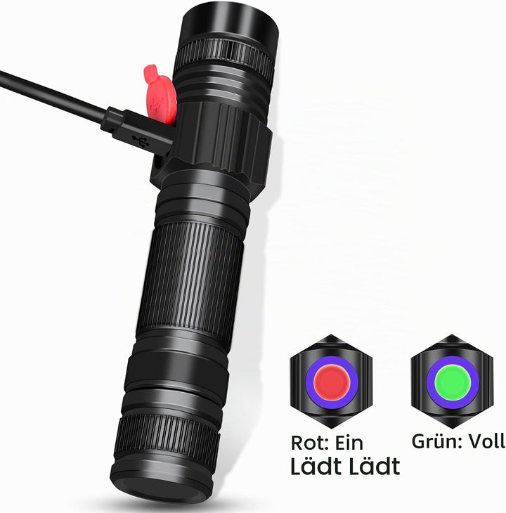 DARKBEAM UV Taschenlampe Schwarzlicht Aufladbar, Woodsche Lampe Schwarzlichttaschenlampen Ultraviole