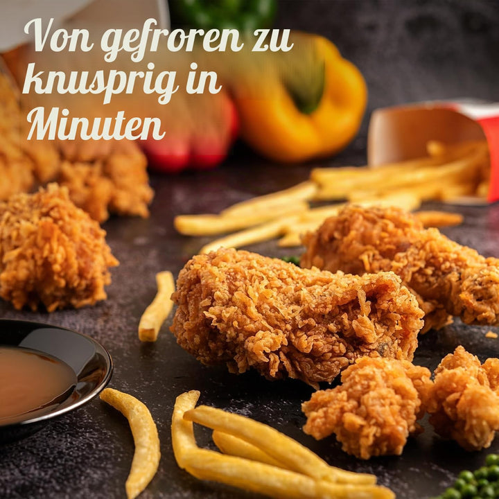 DEIME Heissluftfritteuse 2,5 l, kleiner digitaler Airfryer, platzsparend, kompakt, zum Backen, Aufwä