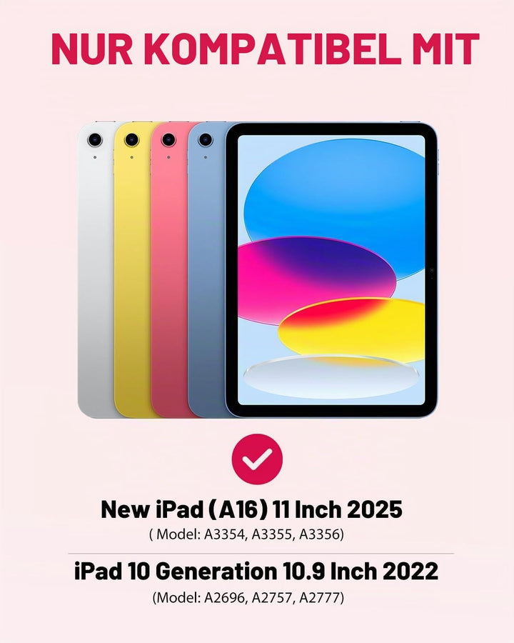 MoKo Tastatur Hülle für iPad 10th Generation 2022, iPad 10,9 Zoll, Multi-Winkel Magnetische Tablet H