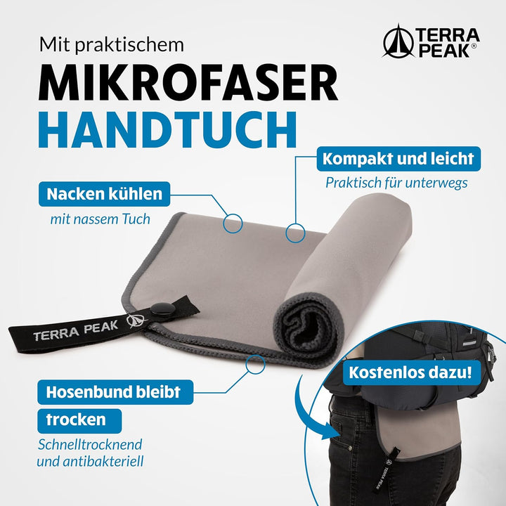 Terra Peak® Premium Wanderstöcke Teleskop ultra-leicht, ausziehbar aus Carbon o. Aluminium INKL. Mik