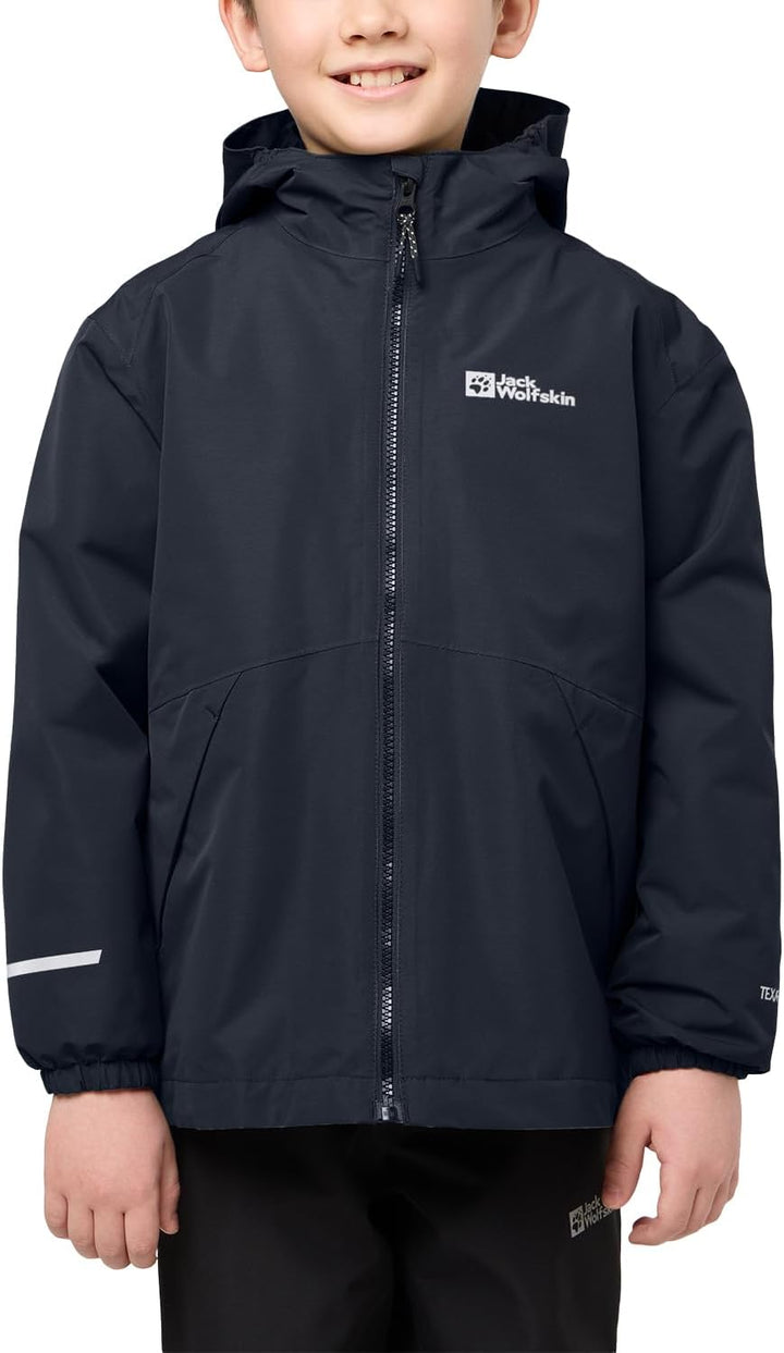 Jack Wolfskin Unisex Kinder Iceland 3in1 Jacket K Jacket 104 night blue, 104 night blue