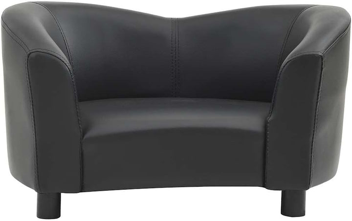 vidaXL Hundesofa Schwarz 67x41x39cm Kunstleder Hundecouch Hundebett Haustier, Schwarz