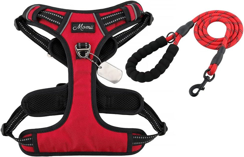 Hundegeschirr Anti Zug Geschirr Hund No Pull Verstellbar Atmungsaktiv Reflexstreifen Brustgeschirr H