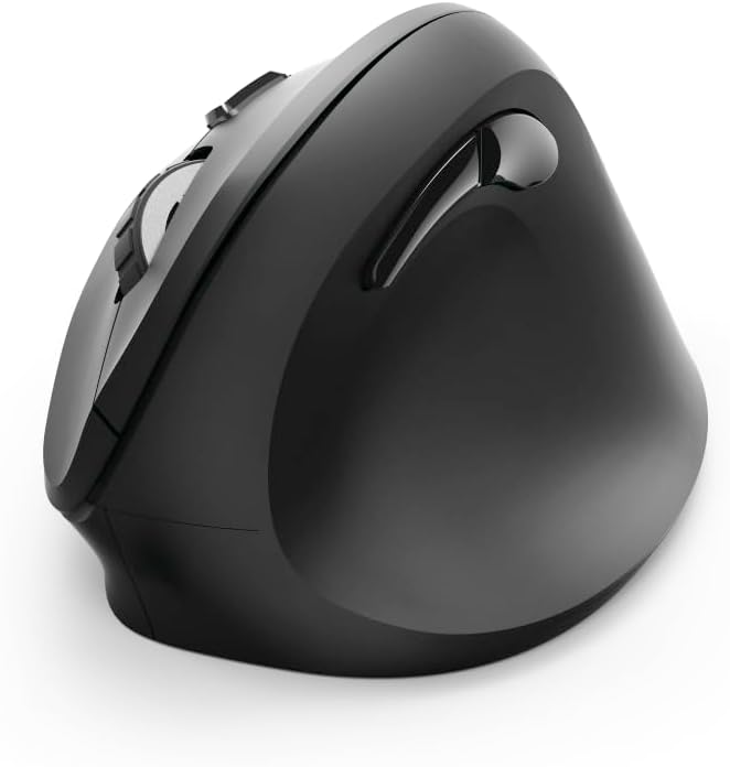 Hama kabellose Maus ergonomisch (Vertikale ohne Kabel für Rechtshänder, Wireless Funk-Maus mit optis