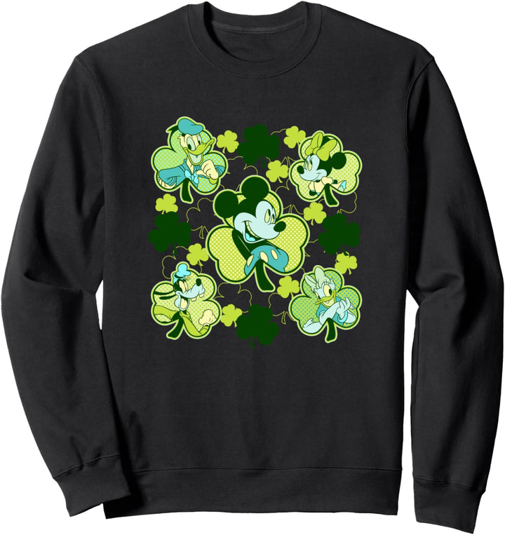 Disney Mickey And Friends St. Patrick's Tag Clover Sweatshirt