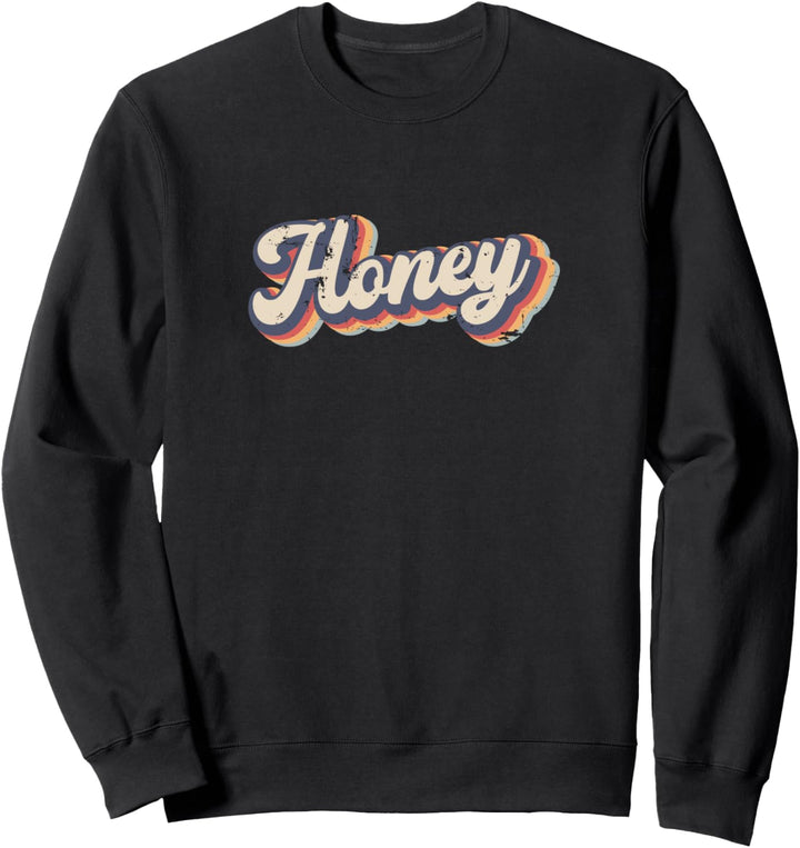 Honey Wife Wifey Vintage Rainbow Sweatshirt
