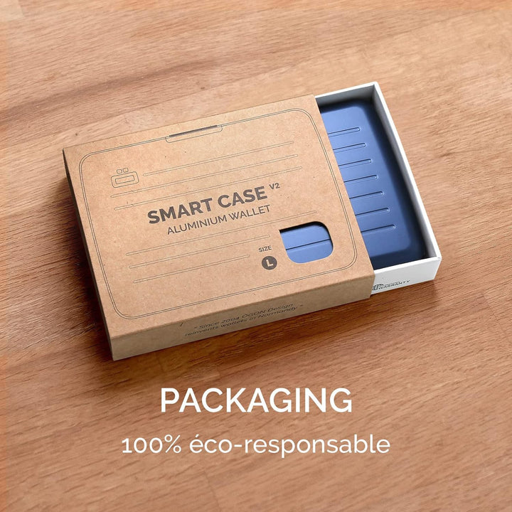 OGON Aluminium Geldbörse Smart Case V2 Large - Fach für Münzen und Banknoten - RFID Schutz Kartenhal