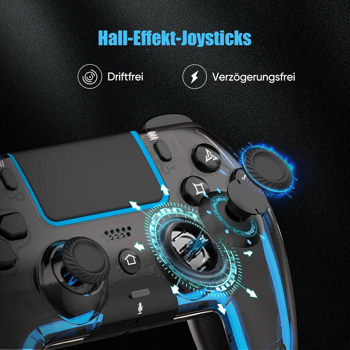 BETMI Wireless Controller für PS5, Pro/Slim/MAC/Steam Deck/PC, Hall-Effekt-Joystick, Doppelvibration