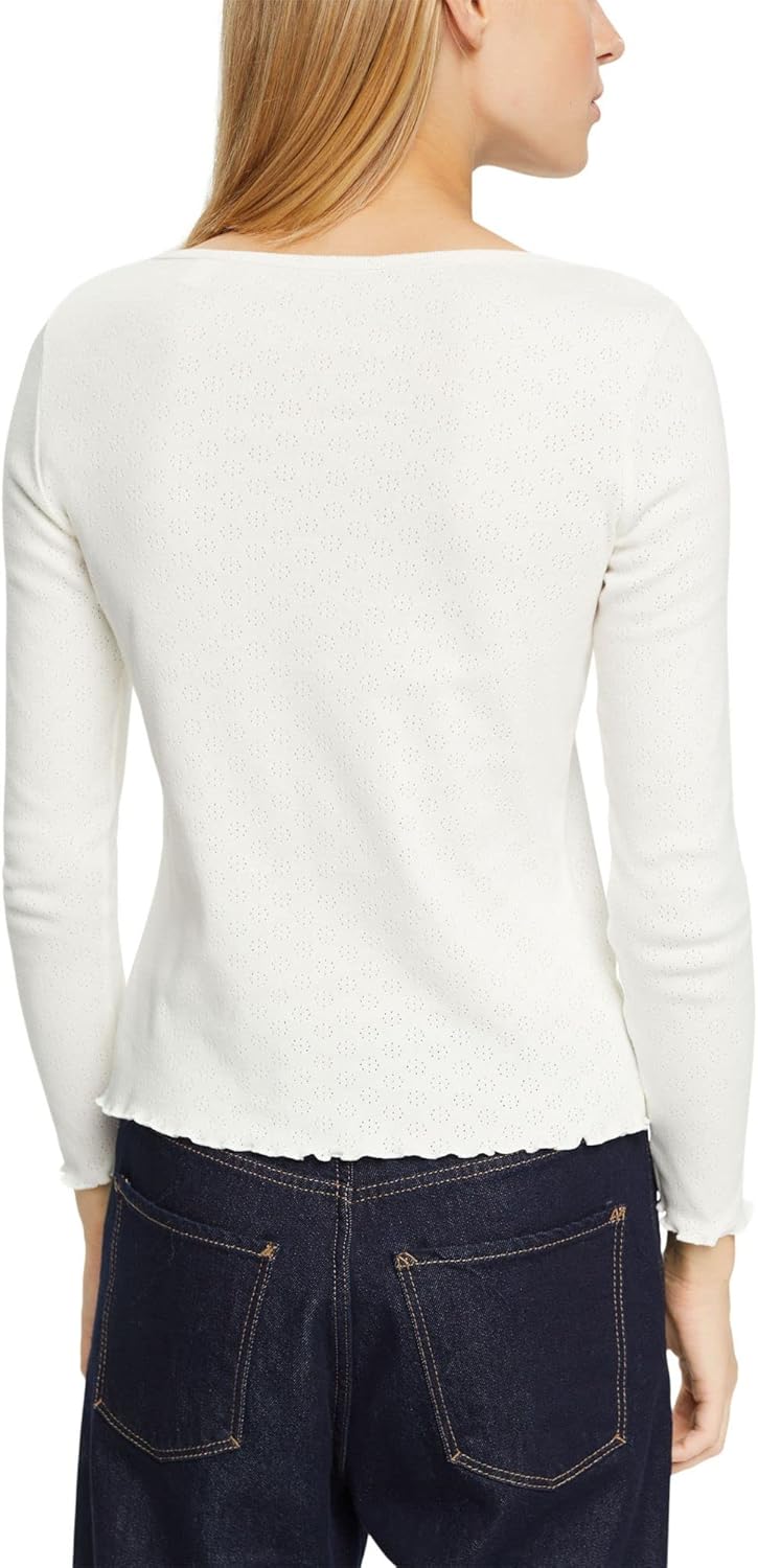 ESPRIT Damen T-Shirt XS 110/Off White, XS 110/Off White