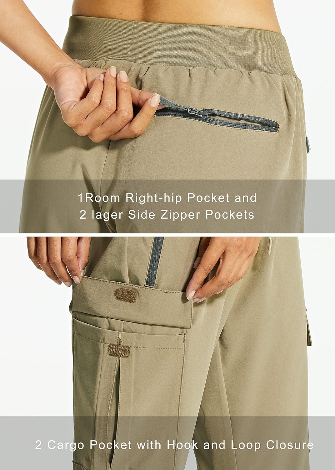 Cargohose Jogginghose Damen Wanderhose Leichte Schnelltrocknende Trekkinghose Outdoorhose Stretch Ar