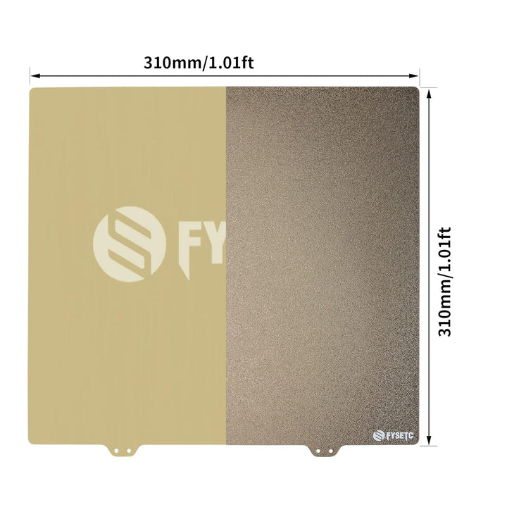 BCZAMD 3D Druckbett 310mm/ 12.2in JanusBPS Nur Bauplatte Texturiert+Glatt Doppelseitig PEI Federstah