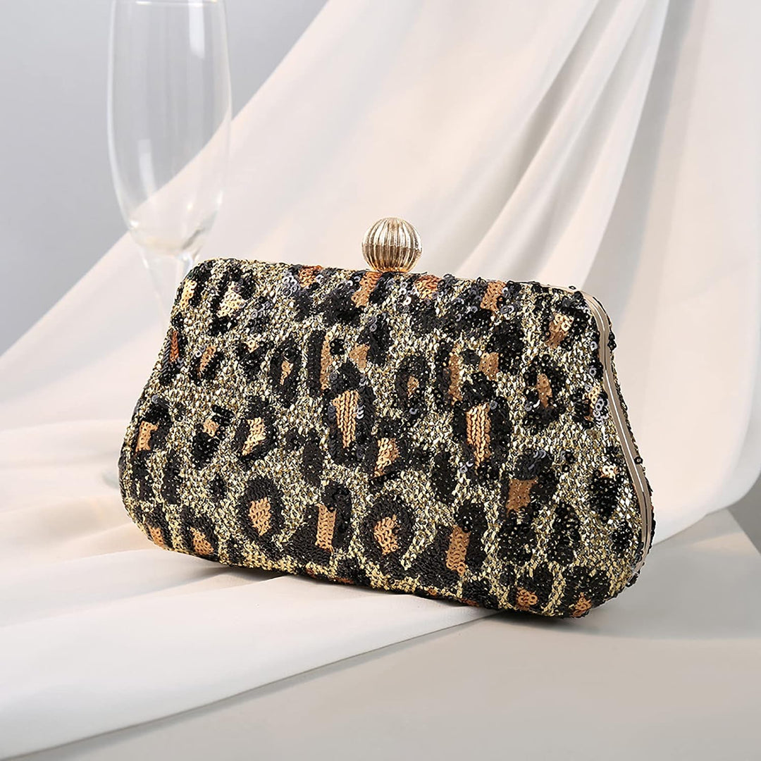 CORIOS Clutch Damen Luxus Abendtasche Glitter Handtasche Glänzend Umhängetasche Elegant Schultertasc