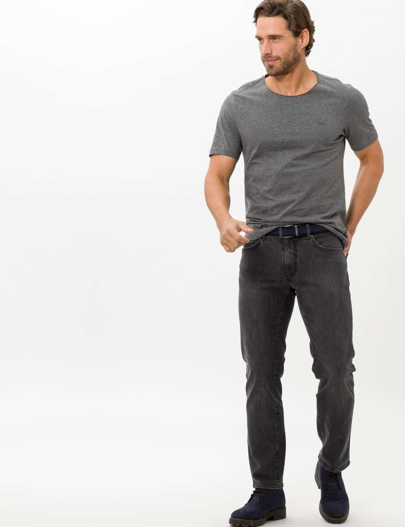 BRAX Straight Jeans Cadiz 5-Pocket Premium Flex dunkelblau 29W / 32L Grey Used, 29W / 32L Grey Used