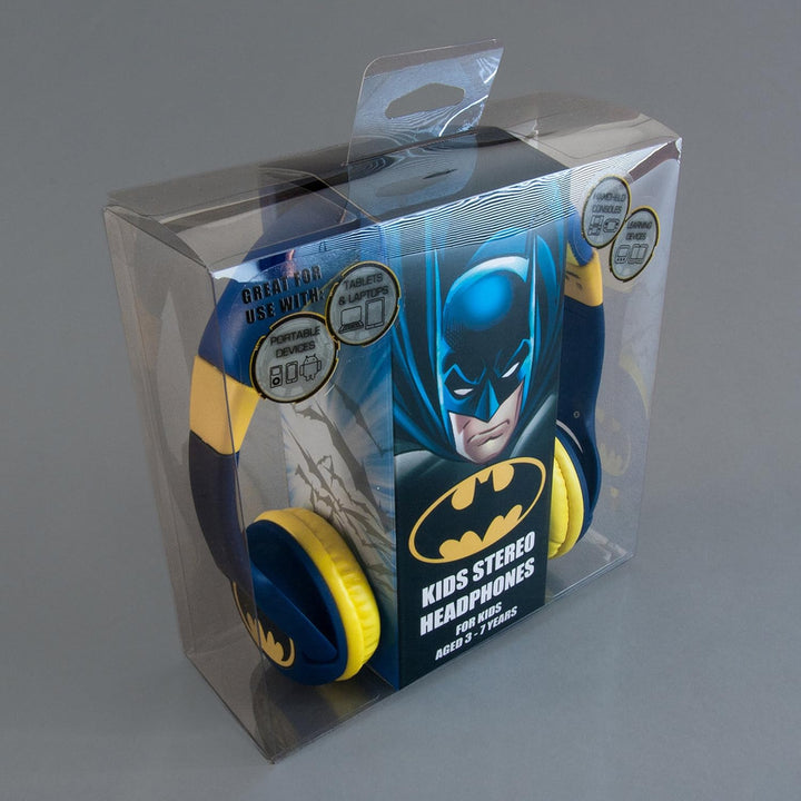 OTL Technologies JUNIOR Kinder Kopfhörer Batman Caped Crusader (gepolsterte Bügel, Lautstärkenbegren