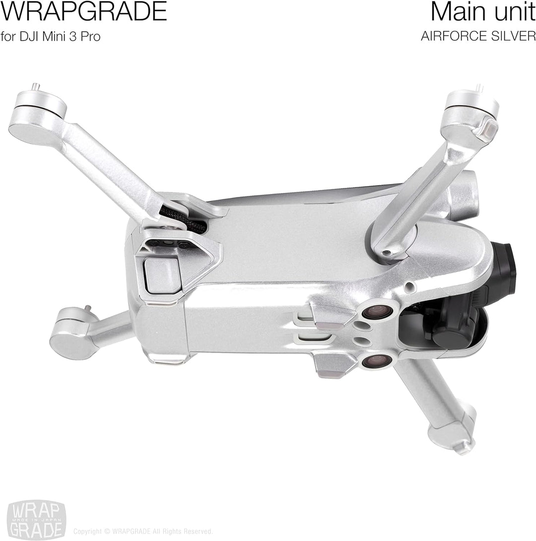 WRAPGRADE Skin Kompatibel mit DJI Mini 3 Pro (Airforce Silver), AIRFORCE SILVER