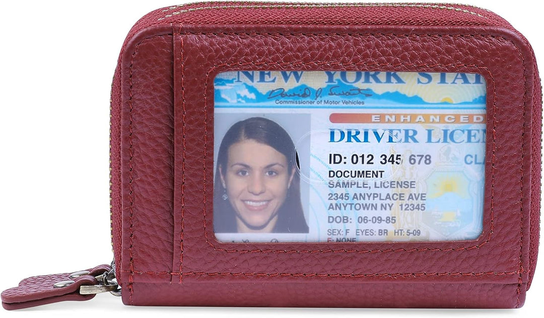 GAEKEAO Geldbörse Damen klein Leder Kleines Portemonnaie Portmonee Damen mit vielen Kartenfäche, RFI