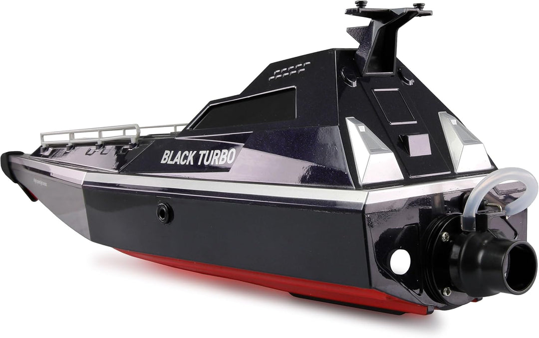 Amewi Black Turbo Militärboot mit Jetantrieb 28km/h 420mm RTR schwarz, Schwarz