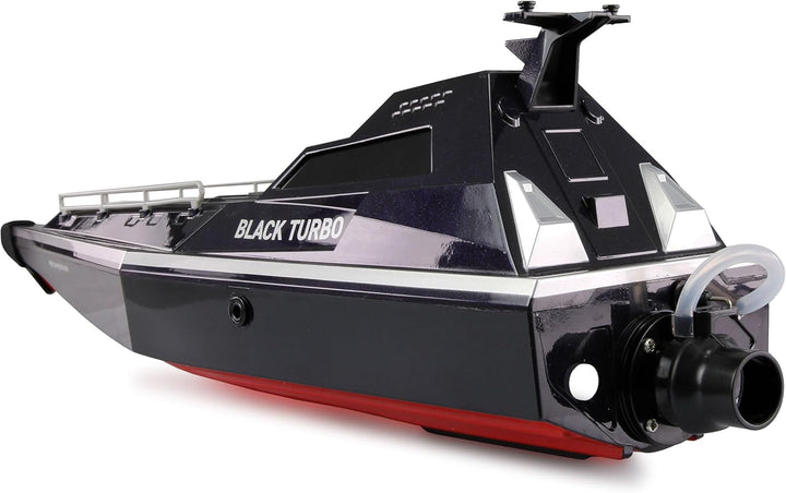 Amewi Black Turbo Militärboot mit Jetantrieb 28km/h 420mm RTR schwarz, Schwarz