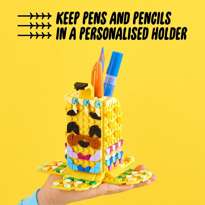 LEGO DOTS Cute Banana – Pen Holder 41948 DIY Craft Kit; Customizable Room Decor Piece That Kids can