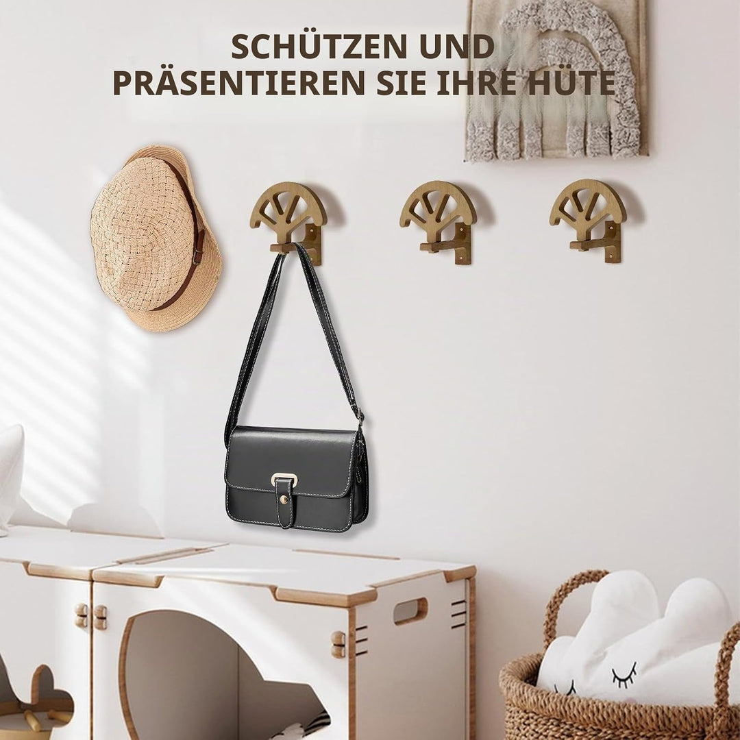 Cowboyhutständer, verstellbar, aus Holz, Wanddekoration, Kappenhalter für Schrank, Schlafzimmer, Woh