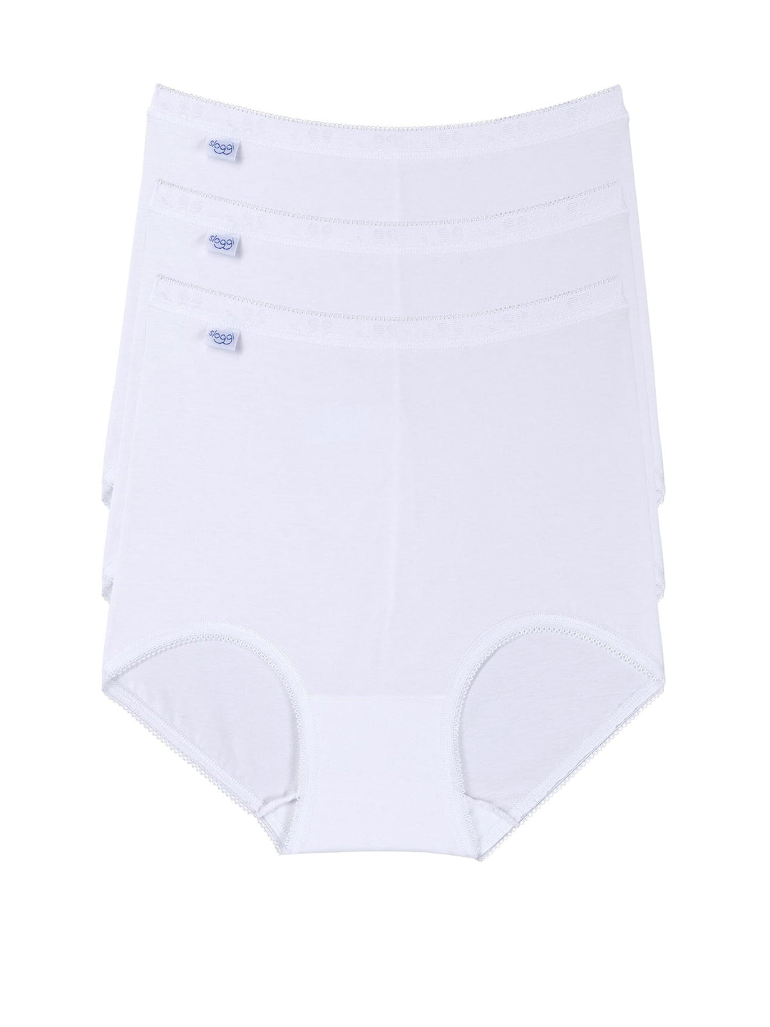 sloggi Damen Basic+ Maxi 3P Slip 50 Weiss, 50 Weiss