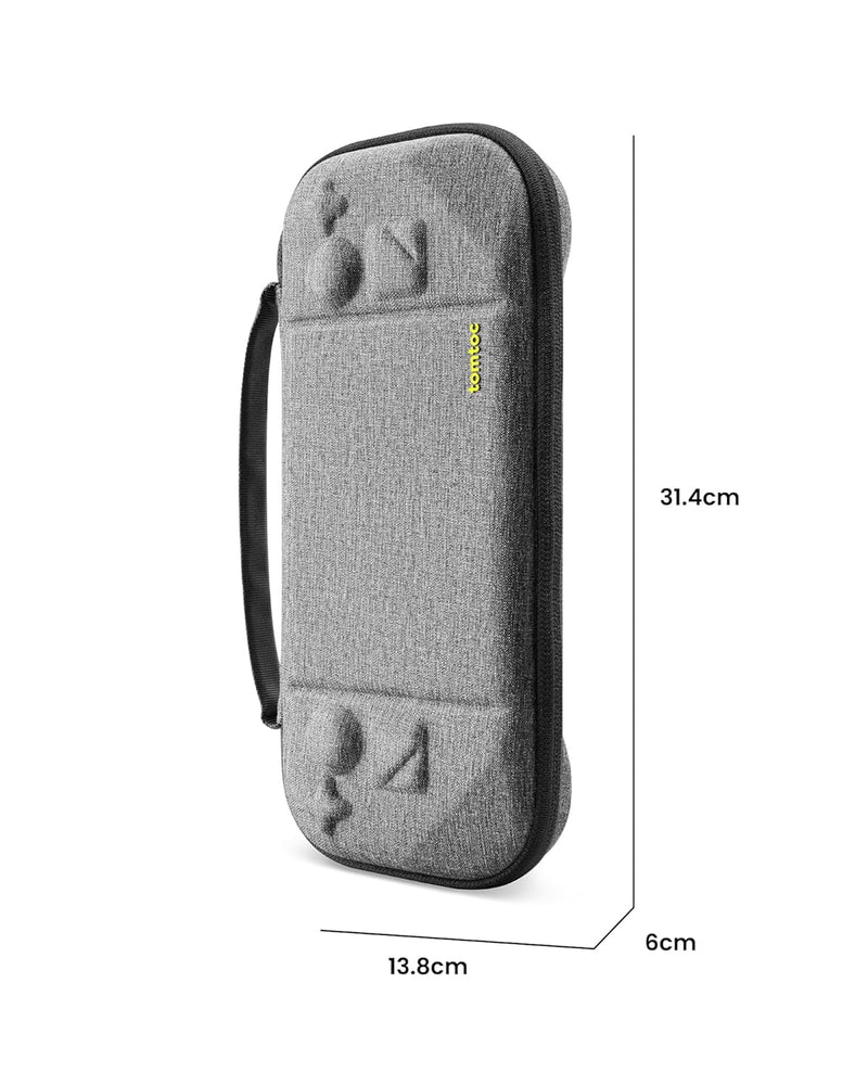 tomtoc Slim Hülle Case für Steam Deck/Steam Deck OLED, Rundumschutz Tasche Reise Tragetasche Hartsch