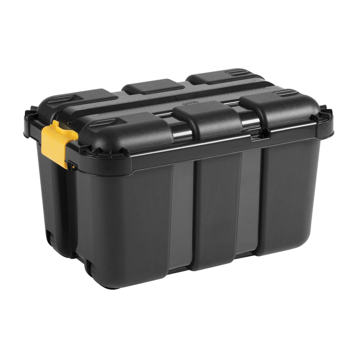 Tontarelli Aufbewahrungsbox mit Rollen 50L Lagerbox Regalbox Sammelbox mit Deckel Stapelbar