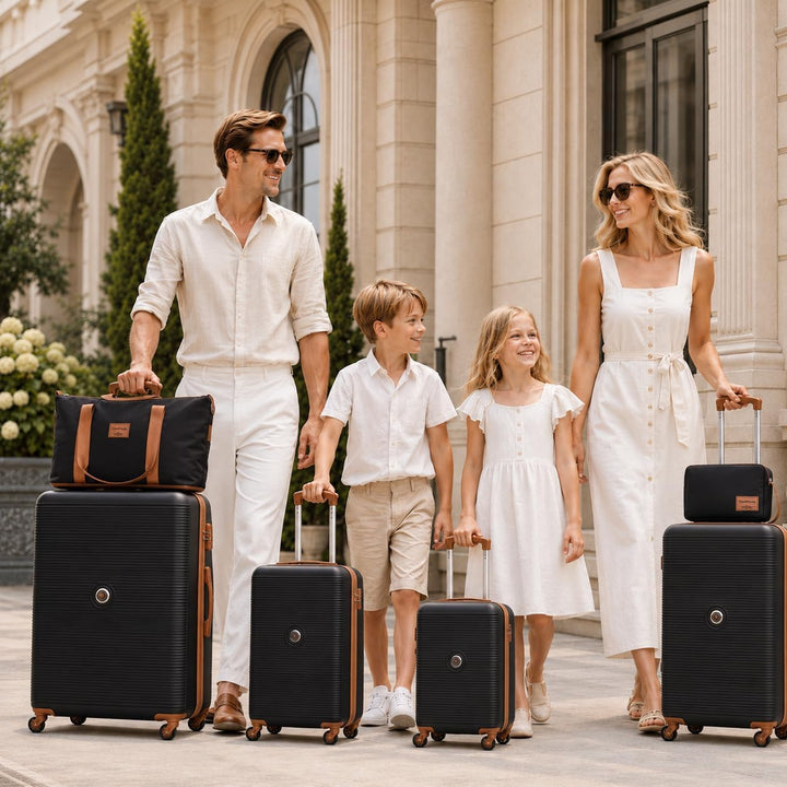 Travelhouse Bari Kofferset 6-teilig – ABS Hartschalen Trolley Set mit 4 Koffern (16"/20"/24"/28"), R