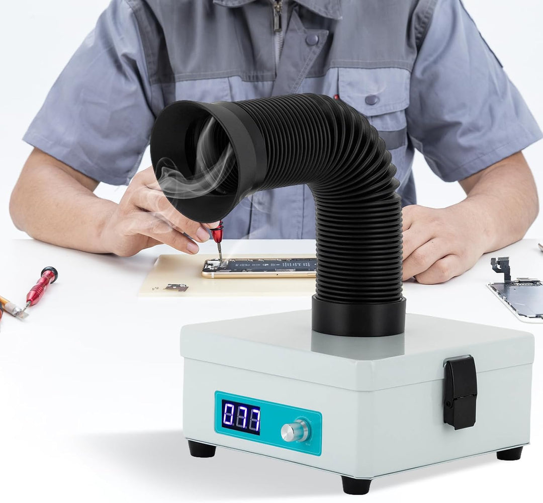 Lötrauchabsorber mit 3-Stufen-Filter, Lötrauchabsaugung 15m³/h Absaugung,geräuscharmes, Desktop Lötd
