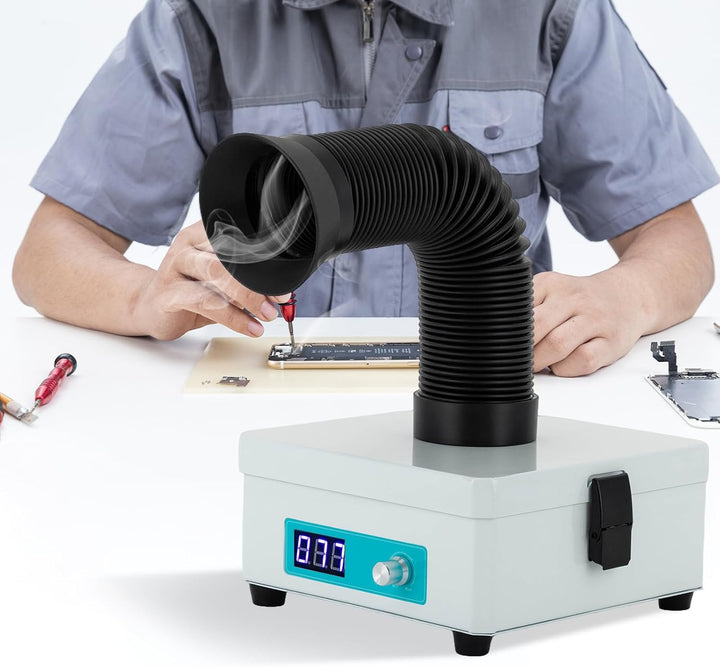 Lötrauchabsorber mit 3-Stufen-Filter, Lötrauchabsaugung 15m³/h Absaugung,geräuscharmes, Desktop Lötd