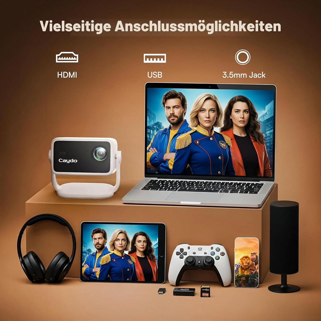 Caydo P3 Zeichen-Beamer mit exklusiver Zeichen-App für Künstler, tragbarer Autofokus & Keystone Nati