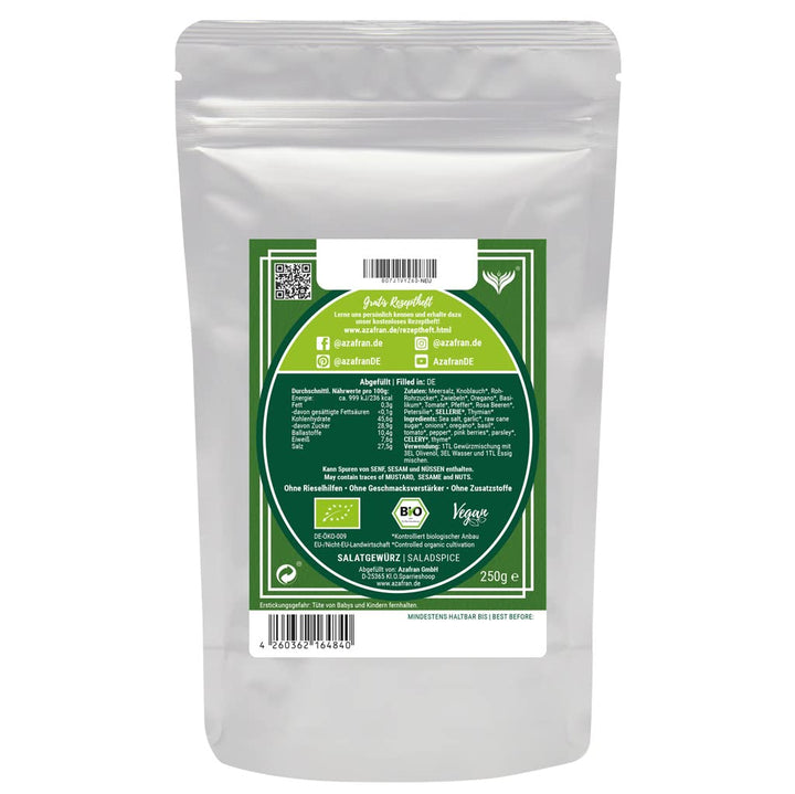 Azafran BIO Salat Gewürz | Salatkräuter Mix | Gewürzzubereitung 1kg 1 kg (1er Pack), 1 kg (1er Pack)