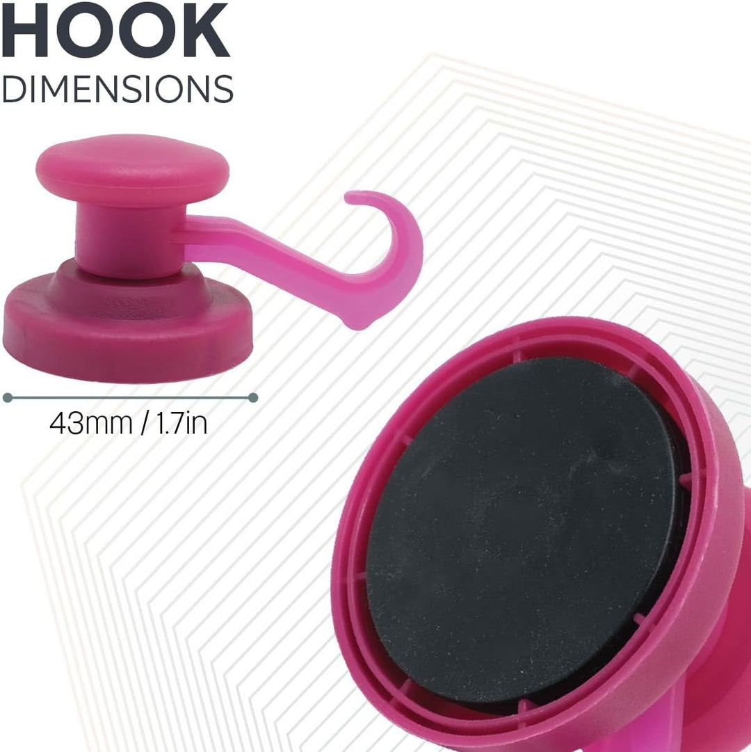 43mm Dia Gummibeschichtete Neodym-Magnet Mit Schwenkhaken-lila (Packung 10)