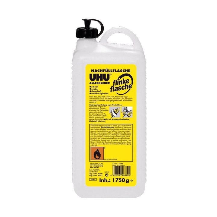UHU Alleskleber flinke flasche, Praktische Nachfüllflasche für UHU flinke flasche, 1750 g 1750 g - N