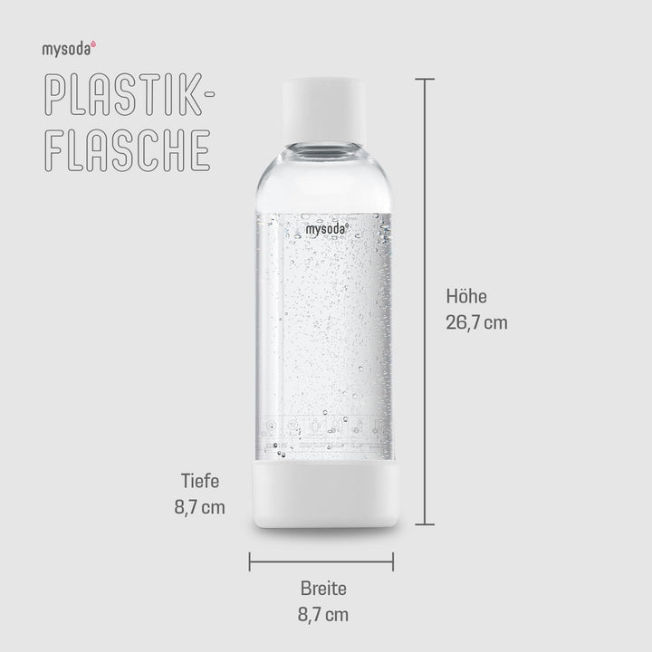 Mysoda: Wiederverwendbare Wasserflasche für Wassersprudler, BPA-freies Plastik, mit Quick-Lock Schne