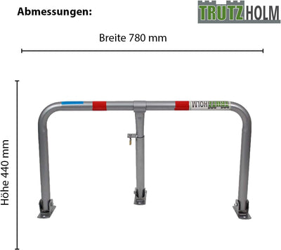 TrutzHolm® Profi Parkplatzsperre Parkplatzbügel Sperrbügel Parkplatzblockierer klappbar umlegbar Par