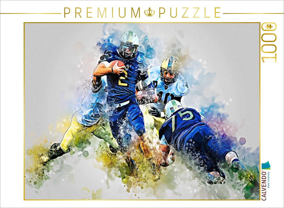 CALVENDO Puzzle American Football extrem 1000 Teile Lege-Grösse 64 x 48 cm Foto-Puzzle Bild von Pete